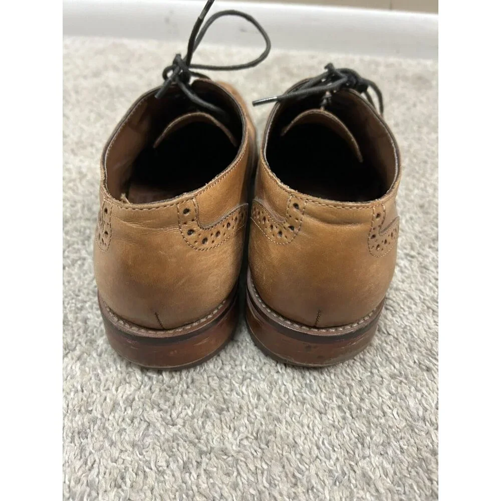 Johnston & Murphy Men’s‎ Size 10.5 Conrad Cap Toe Shoes Brown Calfskin Leather